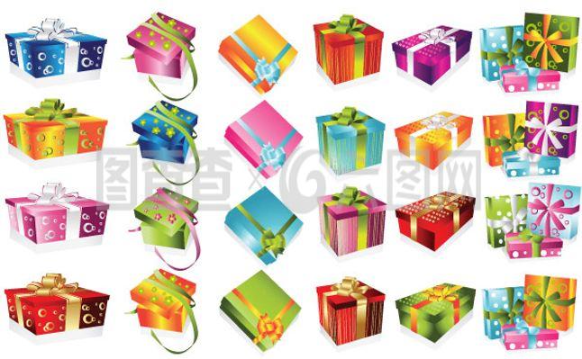 多款精美礼品盒礼物矢量素材精选与应用指南